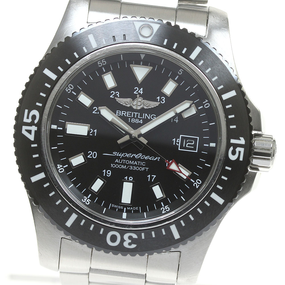 ブライト輪っか BREITLING Y17393 百貨店大海原44 特別 デイト 自動小銃一巻き メンズ お墨付き付き添い人_862596【中古】