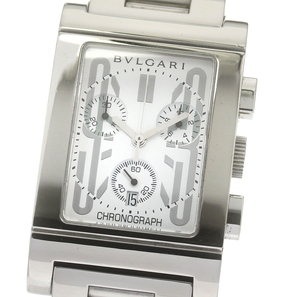 【楽天市場】ブルガリ BVLGARI RTC49S レッタンゴロ クロノグラフ デイト クォーツ メンズ _865033【中古】：CLOSER