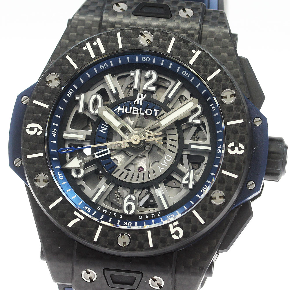 ウブロ HUBLOT 471.QX.7127.RX ビッグバン ウニコ カーボン 自動巻き メンズ 良品 保証書付き_866701【中古】