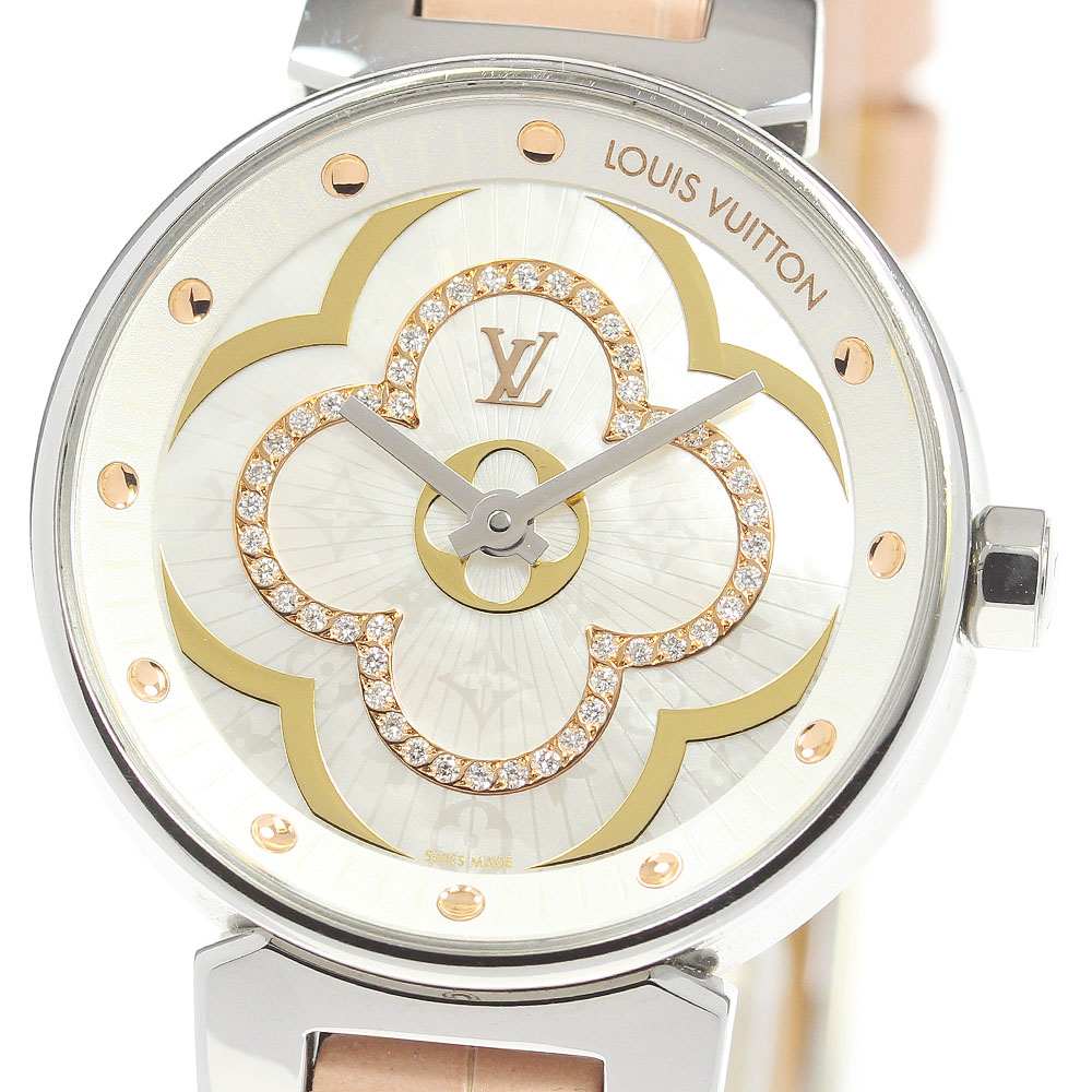 ルイ・ヴィトン LOUIS VUITTON QA017 タンブール ムーンディヴァインPM 金剛石 石英 レディース 良品 箱・御墨付き付き添い人_867020【中古】