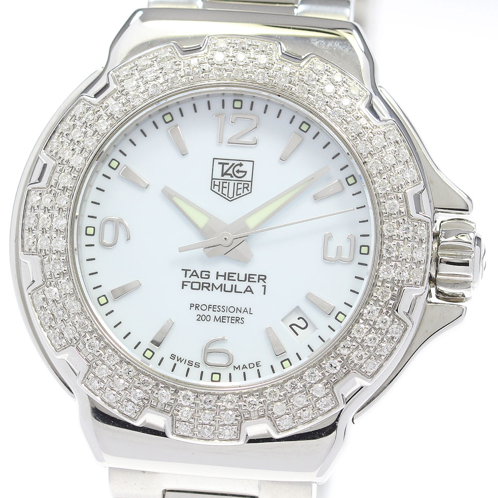 【楽天市場】タグホイヤー TAG HEUER WAC1215 フォーミュラ1 デイト ダイヤベゼル クォーツ レディース 美品 _866585 ...