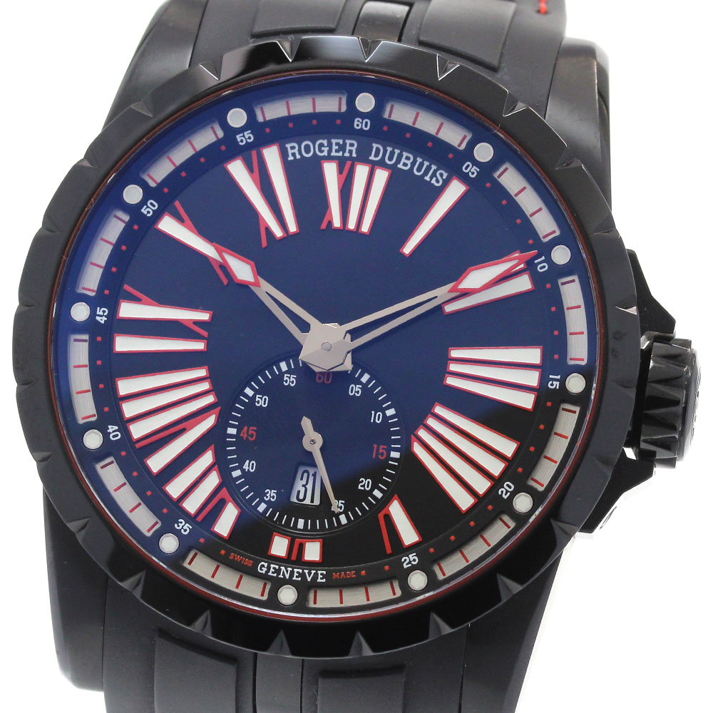 ロジェ・デュブイ ROGER DUBUIS DBEX0567 エクスカリバー スモール秒 自動小銃一巻き メンズ 極美品 御墨付き付き添い人_867435【中古】 メンズ腕時計-腕時計