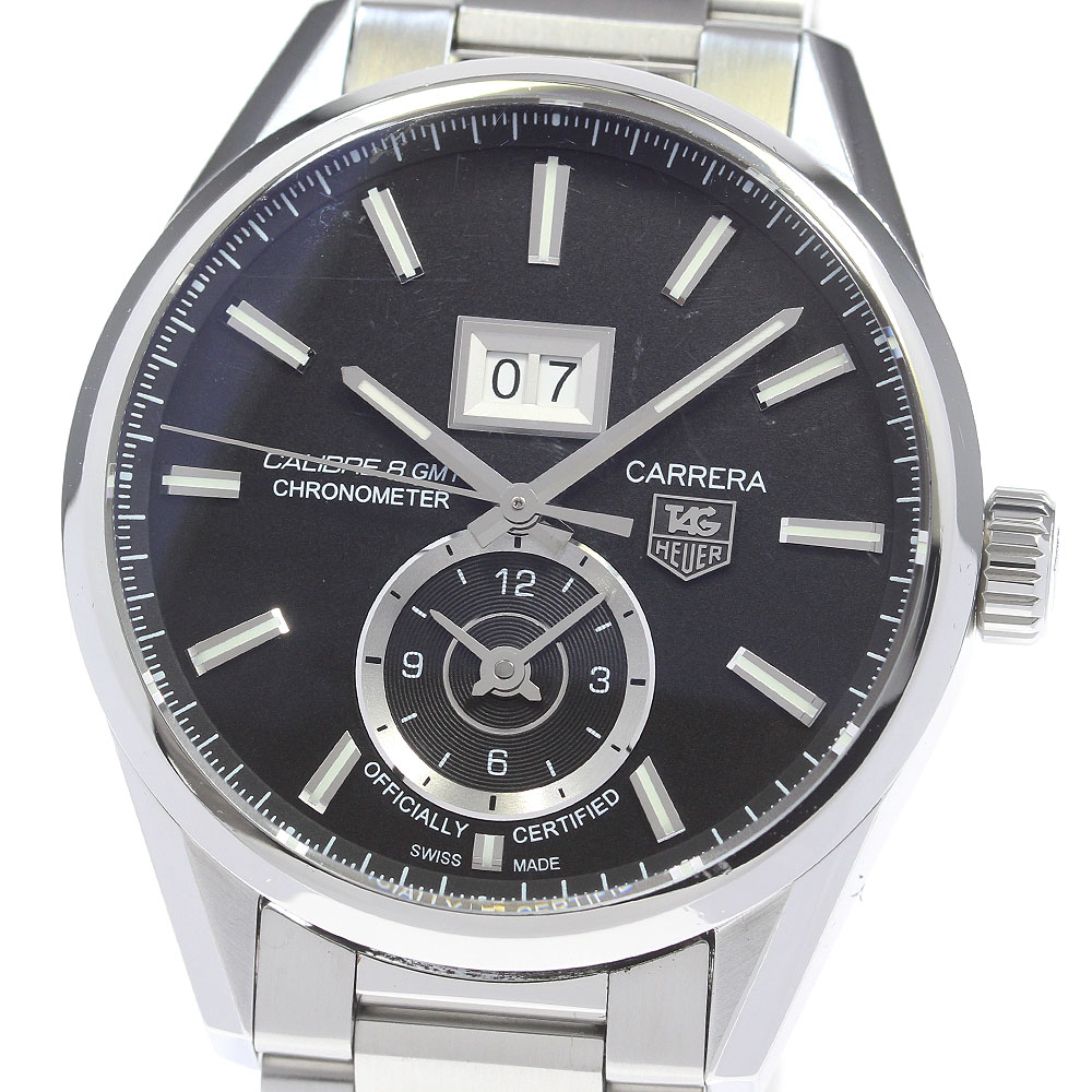 タグホイヤー TAG HEUER WAR5010 カレラ グランドデイト GMT キャリバー8 自動小銃一巻き メンズ _867383【中古】