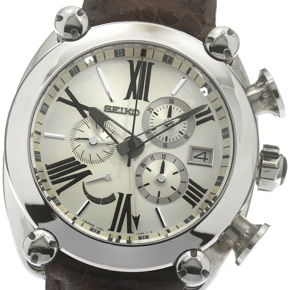 マ*ん様 美品 SEIKO セイコー ガランテ クロノグラフ GMT 5R86- 楽天市場】セイコー SEIKO SBLA044/5R86-0AF0 ガランテ GMT