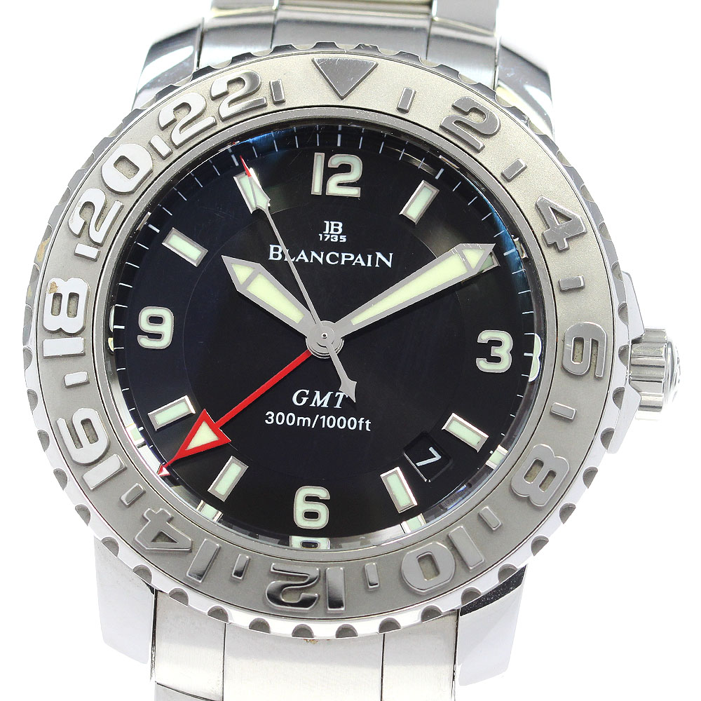 ブランパン Blancpain 2250-1130-71 トリロジー GMT 自動巻き メンズ 良品 保証書付き_870237【中古】