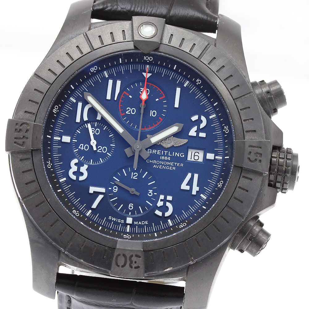 ブライトリング BREITLING V13375 スーパーアベンジャー48 ナイトミッション クロノグラフ デイト 自動巻き メンズ 良品 _862747【中古】｜CLOSER