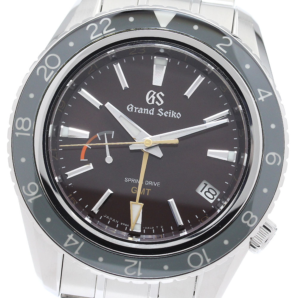 セイコー SEIKO SBGE245/9R66-0AS0 グランドセイコー GMT マスターショップ限定 スプリングドライブ メンズ 美品 箱・保証書付き_873284【中古】