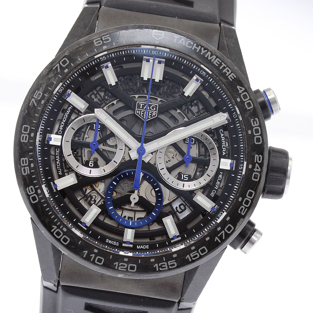 タグホイヤー TAG HEUER CBG2017 カレラ CAL.ホイヤー02 クロノグラフ 自動巻き メンズ 箱・保証書付き_869710【中古】