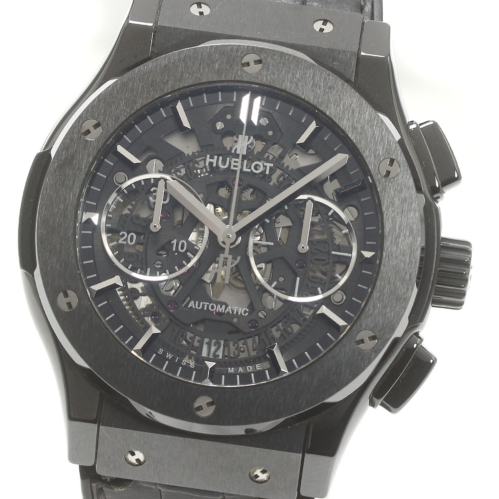 ウブロ HUBLOT 525.CM.0170.LR クラシックフュージョン アエロフュージョン ブラックマジック 自動巻き メンズ 保証書付き_876106【中古】｜CLOSER 459,800円