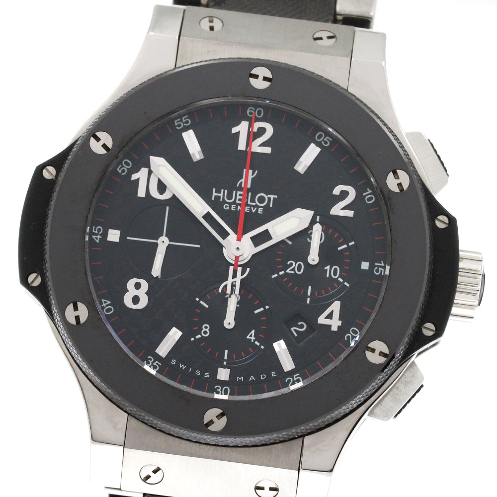 ウブロ HUBLOT 301.SB.131.SB ビッグ・バン スチールセラミック クロノグラフ デイト 自動巻き メンズ 保証書付き_875500【中古】