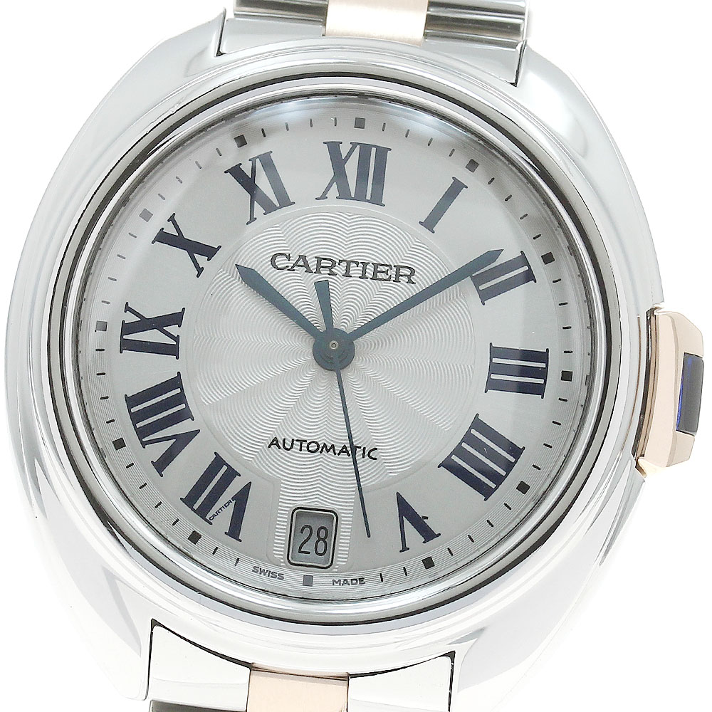 カルティエ CARTIER CRW2CL0003 クレドゥカルティエ デイト 自動小銃一巻き ボーイズ 良品 _874356【中古】