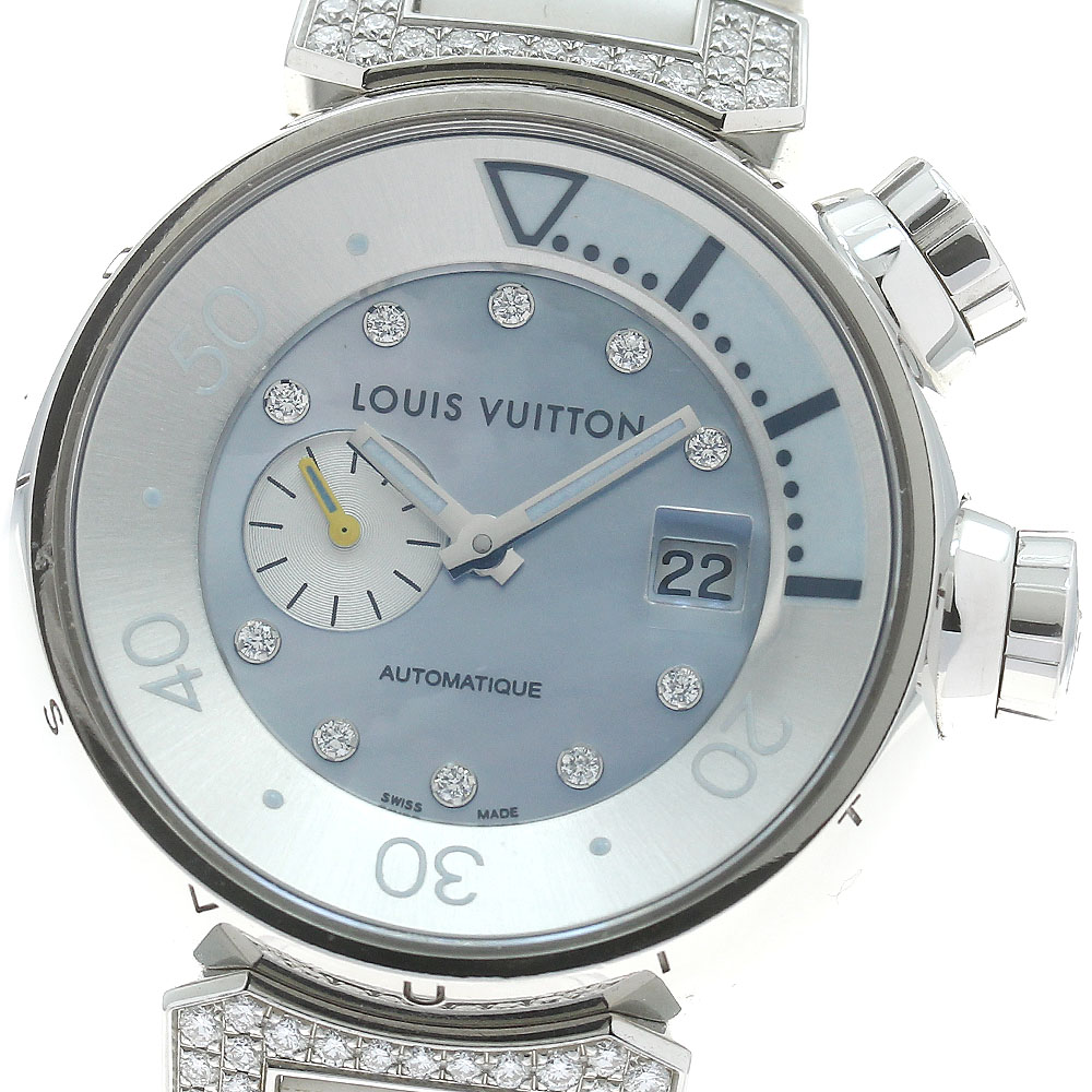 ルイ・ヴィトン LOUIS VUITTON Q1330 タンブール オートマティック 8Pダイヤ ラグダイヤ 自動巻き レディース 良品 _876439【中古】｜CLOSER