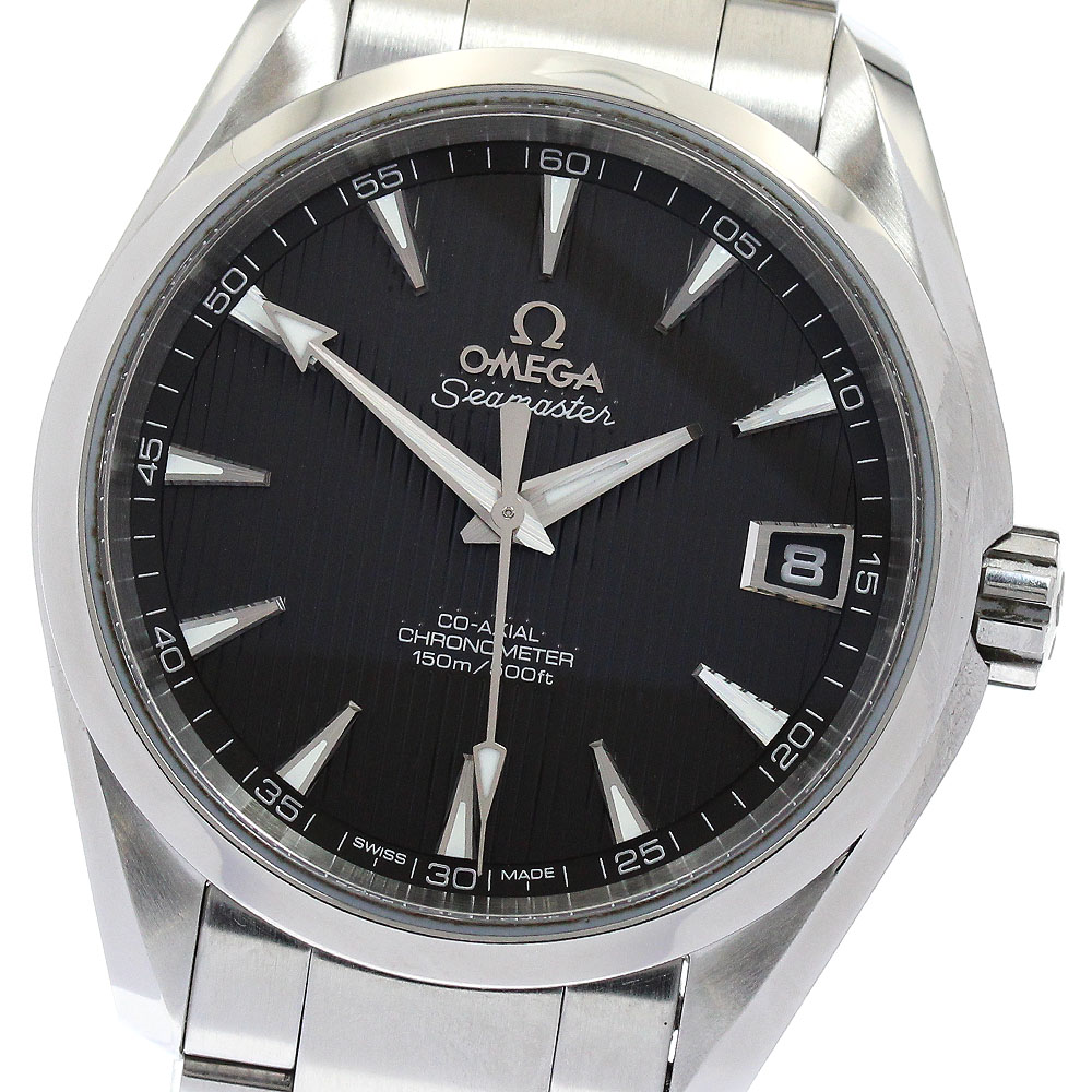 オメガ OMEGA 231.10.39.21.06.001 シーマスター アクアテラ デイト 自動巻き メンズ 美品 保証書付き_869043【中古】