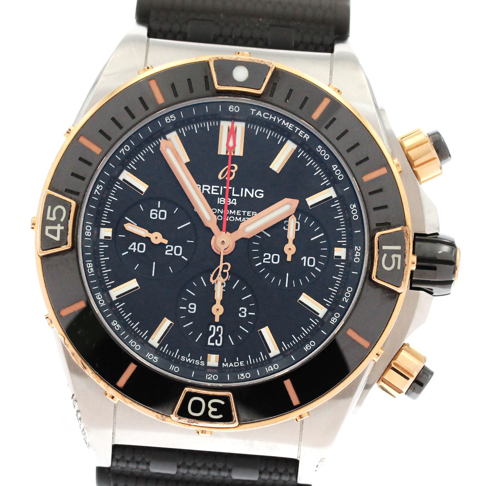 ブライト輪っか BREITLING UB0136 スーパークロノマットB01 44 自動小銃一巻き メンズ _875874【中古】 メンズ腕時計-腕時計