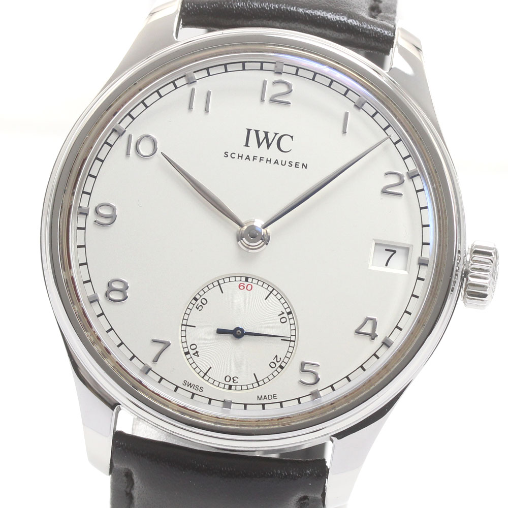 IWC SCHAFFHAUSEN IW510203 ポルトギーゼ ハンドワインド エイトデイズ 手巻き メンズ 良品 保証書付き_869264【中古】