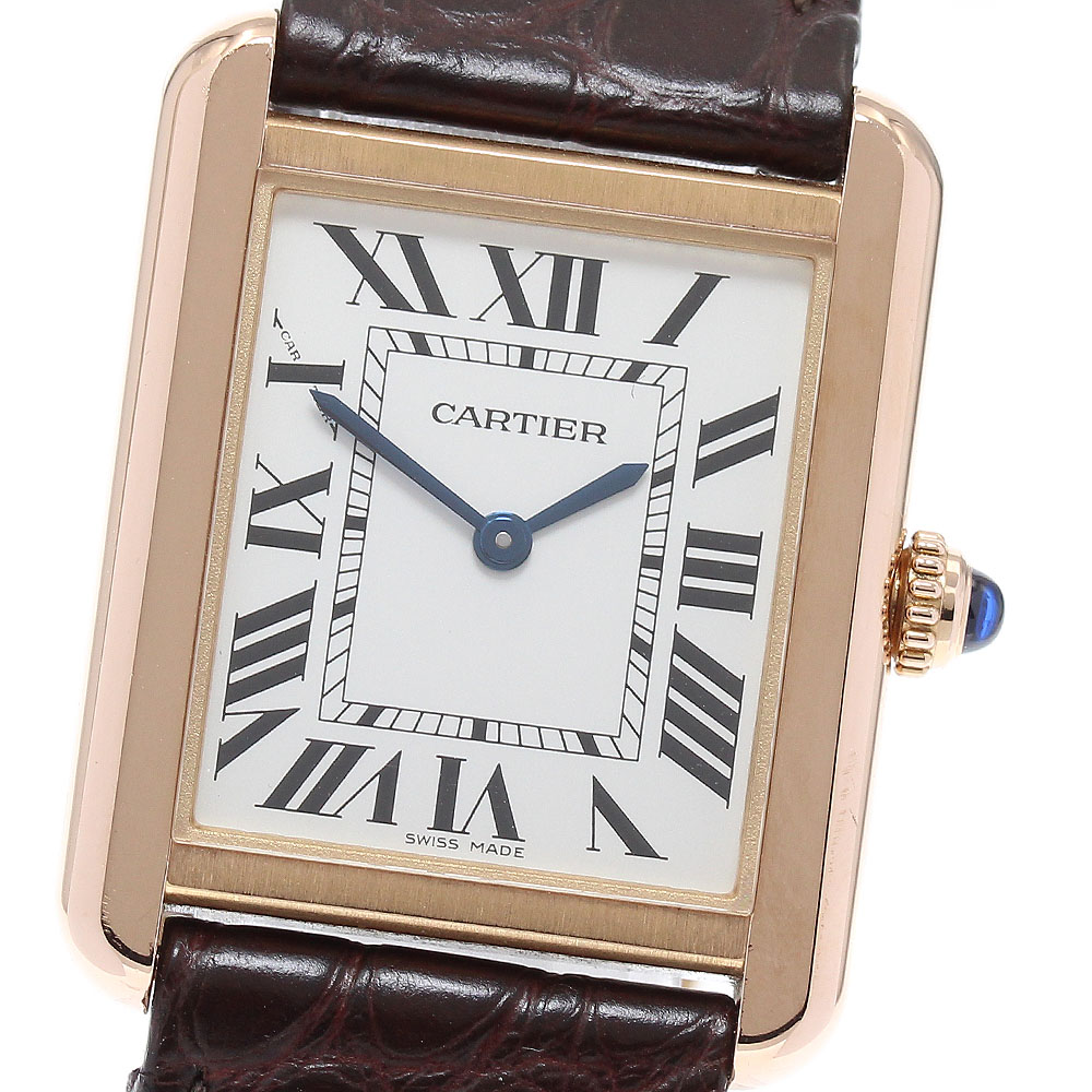 Cartier タンクソロ　sm 中古)CARTIER カルティエ タンク ソロ SM W5200002 イエロー