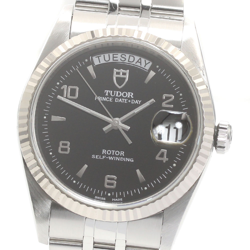 チュードル TUDOR 76214 大公 デイトデイ WGベゼル 自動小銃一巻き メンズ _871459【中古】