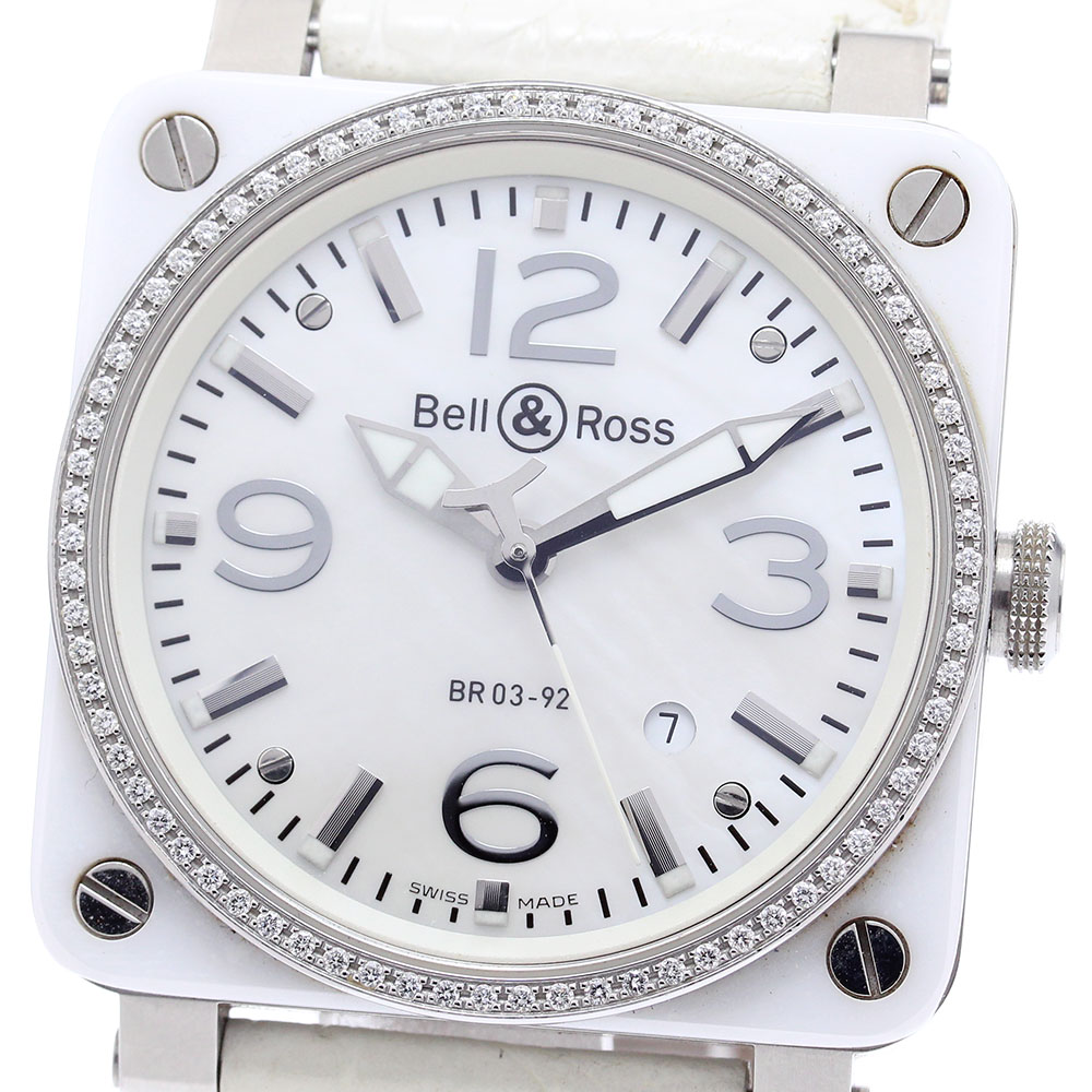呼びりん＆天使の都市 Bell＆Ross BR03-92-SC アビエーション アルティメーター デイト 自動小銃一巻き メンズ _871680【中古】