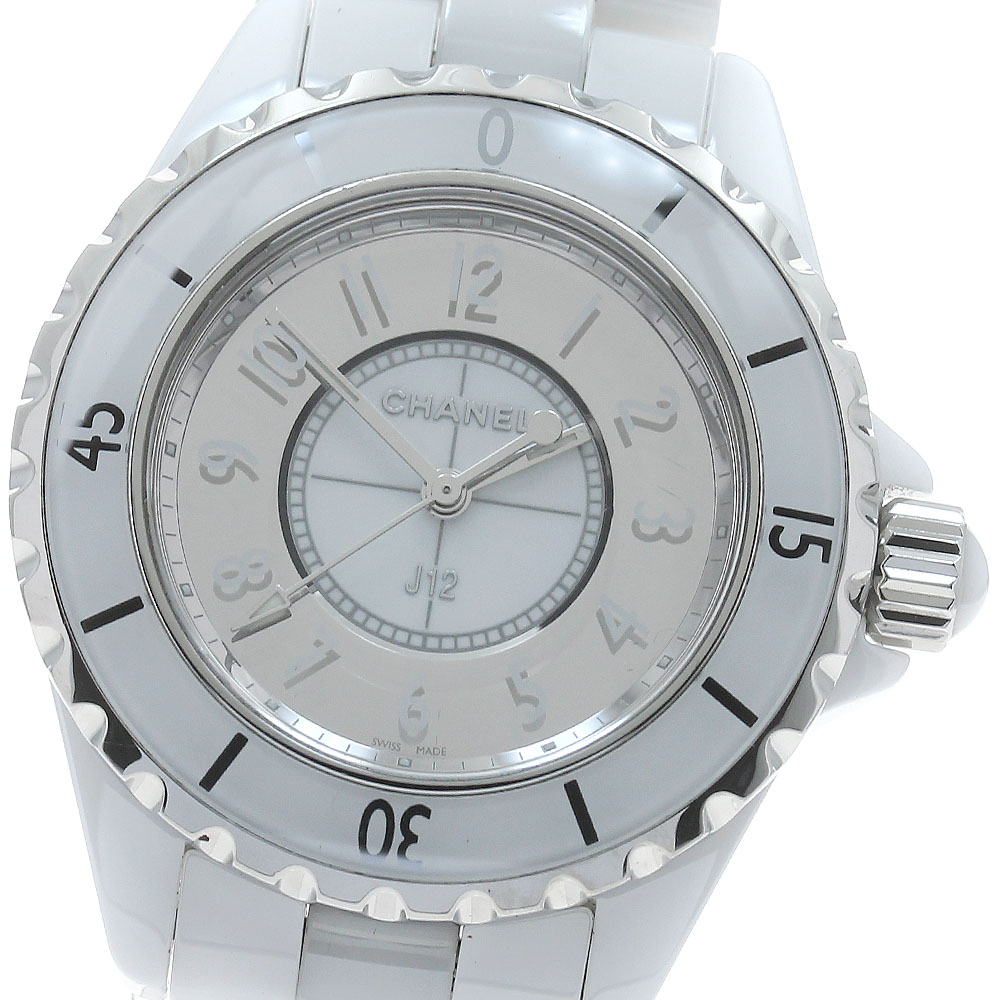 シャネル CHANEL H4861 J12 ミラー 33MM クォーツ レディース 良品 _874530【中古】