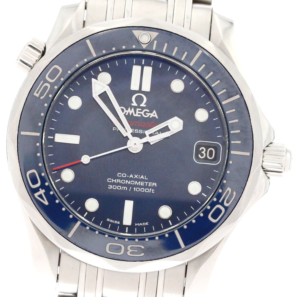 ゼロ OMEGA 212.30.36.20.03.001 シーマスター300 コーアクシャル デイト 自動小銃一巻き ボーイズ お墨付き付き添い人_877560【中古】