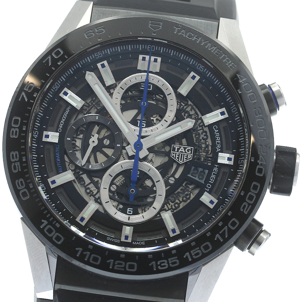 タグホイヤー TAG HEUER CAR2A1T.FT6052 カレラ 青味振り合う ～版 ホイヤー01 自動小銃一巻き メンズ 良品 お墨付き付き添い人_879845【中古】