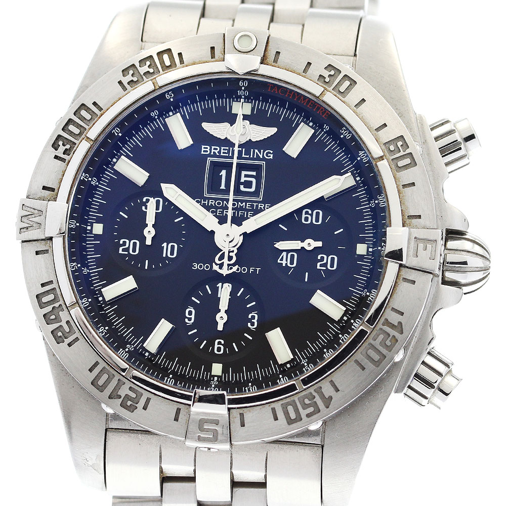 ブライト輪っか BREITLING A44359 黒いこと禽鳥 クロノグラフ 自動小銃一巻き メンズ _878133【中古】