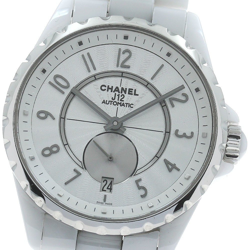 シャネル CHANEL H3837 J12 白陶芸 自動小銃一巻き ボーイズ 良品 お墨付き付き添い人_869161【中古】