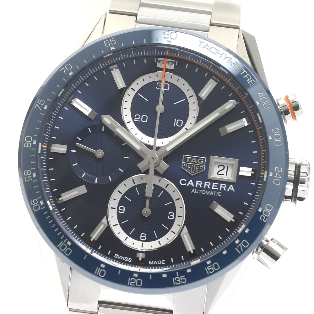 タグホイヤー TAG HEUER CBM2112-0 カレラ キャリバー16 デイト クロノグラフ 自動小銃一巻き メンズ 良品 箱・御墨付き付き添い人_870868【中古】