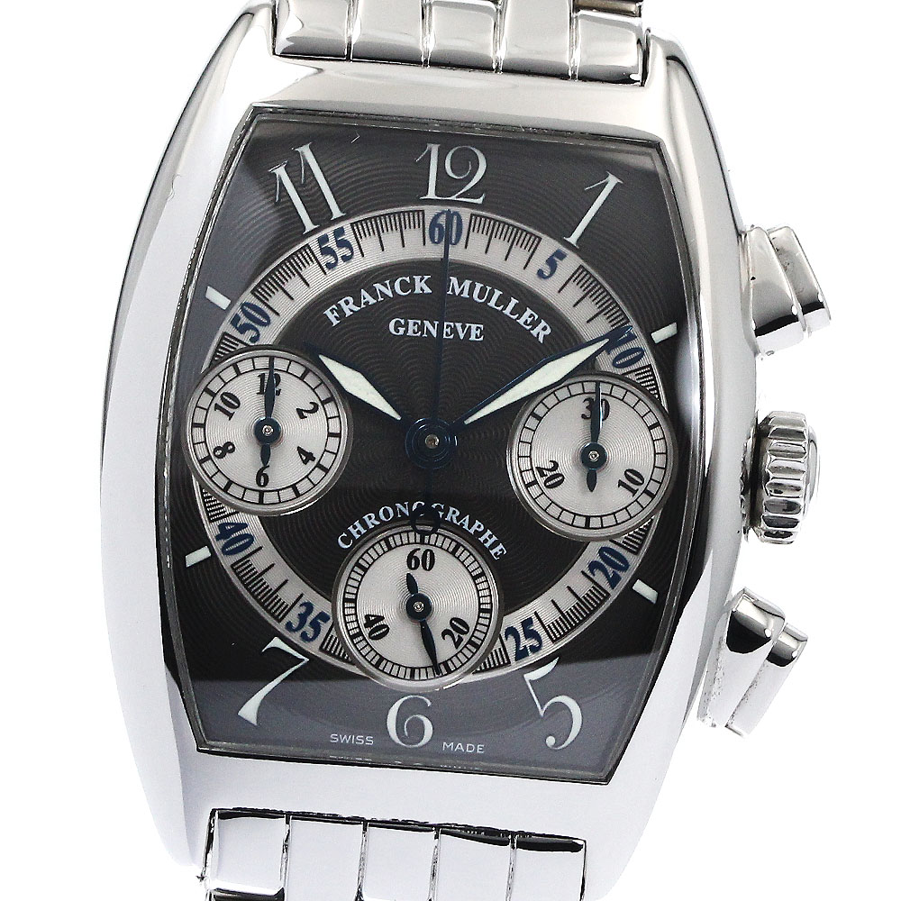 真っ正直レギオモンタヌス FRANCK MULLER 7502CC トノー カーベックス クロノグラフ 手一巻き ボーイズ お墨付き付き添い人_873178【中古】