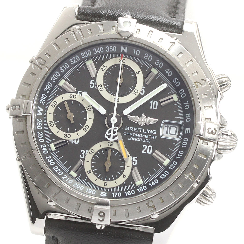 ブライト輪っか BREITLING A20348 クロノマット ロンジチュード GMT 自動小銃一巻き メンズ _867611【電子ボルト10】【中古】