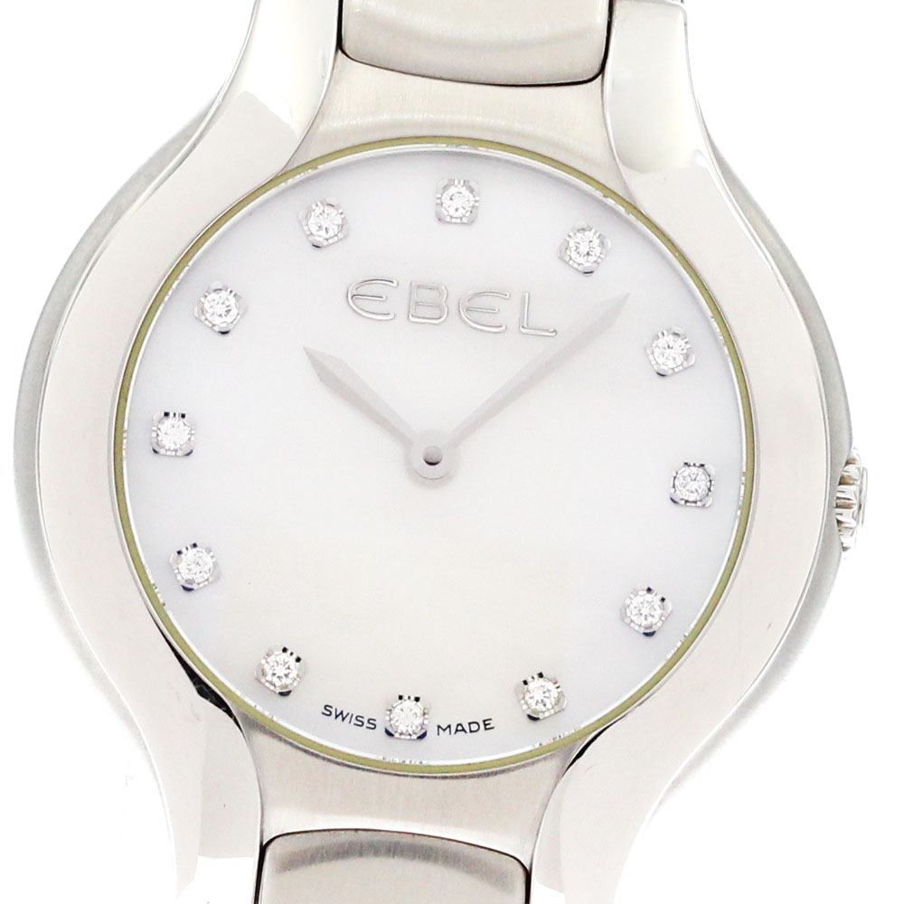 エベル EBEL E9256N22 ベルーガ 12Pダイヤ クォーツ レディース 良品 _849858【ev20】【中古】