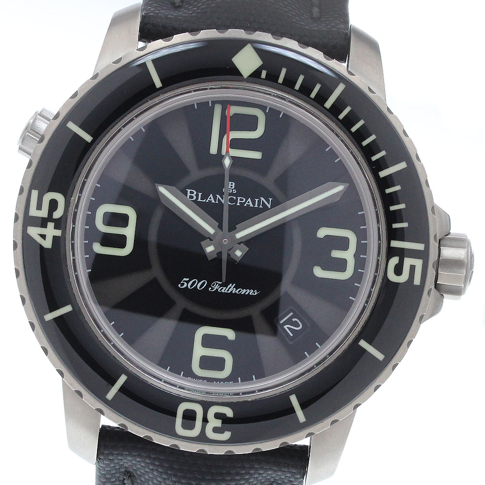 メーカーOH済 ブランパン Blancpain 50015-12B30-52B フィフティファゾムス 500 デイト 自動巻き メンズ 美品 箱・保証書付き_825697【中古】