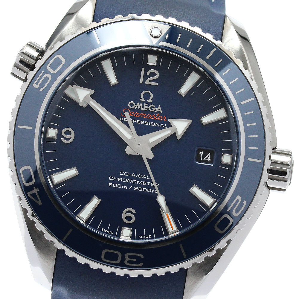 オメガ OMEGA 232.92.42.21.03.001 シーマスター プラネットオーシャン 600 デイト 自動巻き メンズ 良品 保証書付き_869103【中古】