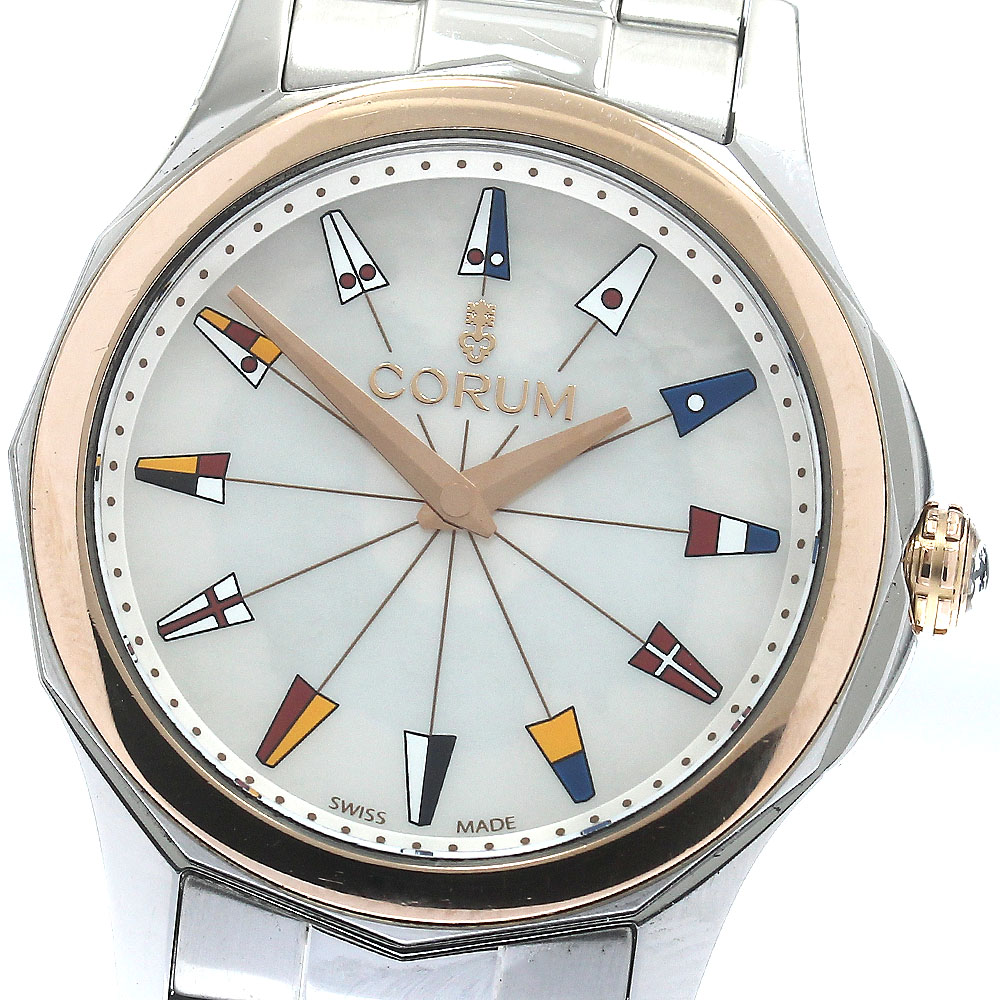 コルム CORUM A020/03661 アドミラルズカップ 先祖伝承32 PGベゼル 日本制限事項 石英 メンズ 良品 箱付き添い人_882005【中古】