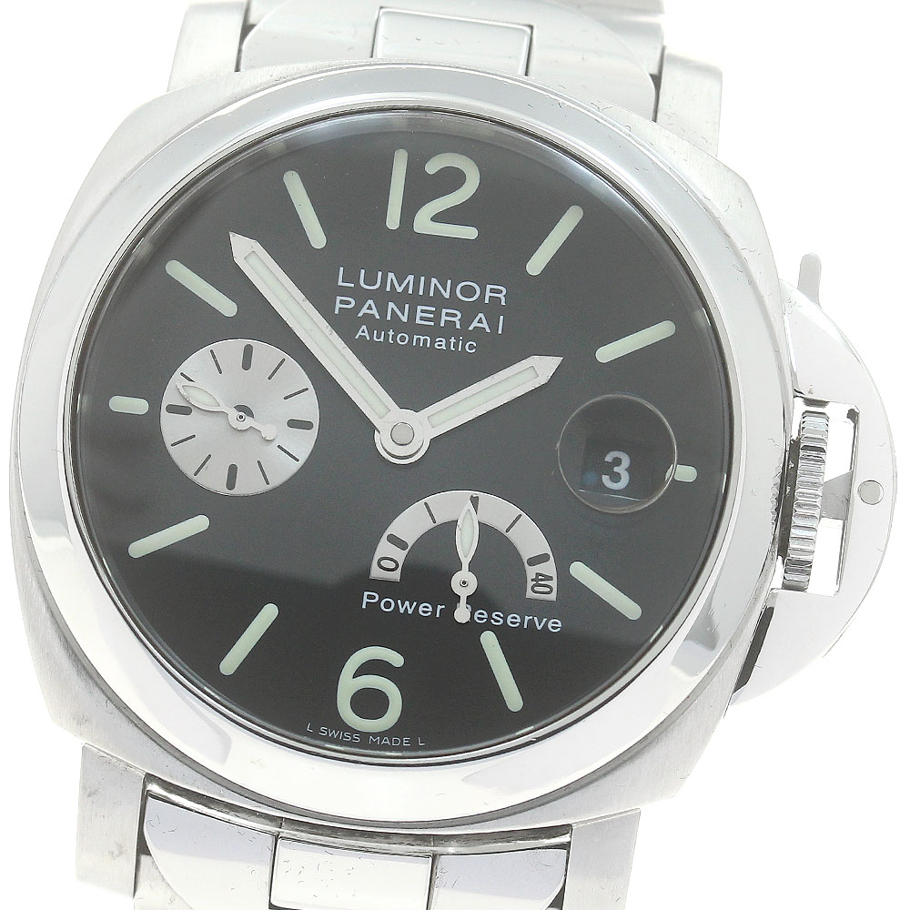 パネライ PANERAI PAM00126 ルミノール パワーリザーブ デイト 自動巻き メンズ 良品 箱・保証書付き_881928【中古】