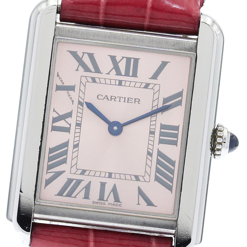美品 タンクソロ SM 腕時計 CARTIER カルティエ タンクソロ SM 腕時計 ステンレススチール