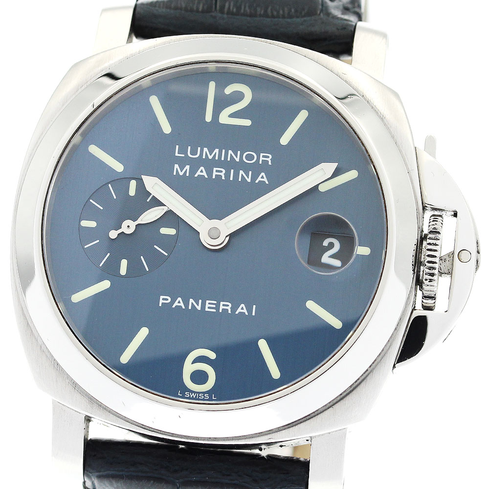 訳あり パネライ PANERAI PAM00119 ルミノール マリーナ スモールセコンド デイト 自動巻き メンズ 箱・保証書付き_874290【ev15】【中古】