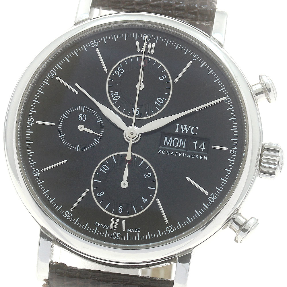 IWC IWC SCHAFFHAUSEN IW391002 ポートフィノ クロノグラフ デイデイト 自動巻き メンズ _871749【ev10】【中古】