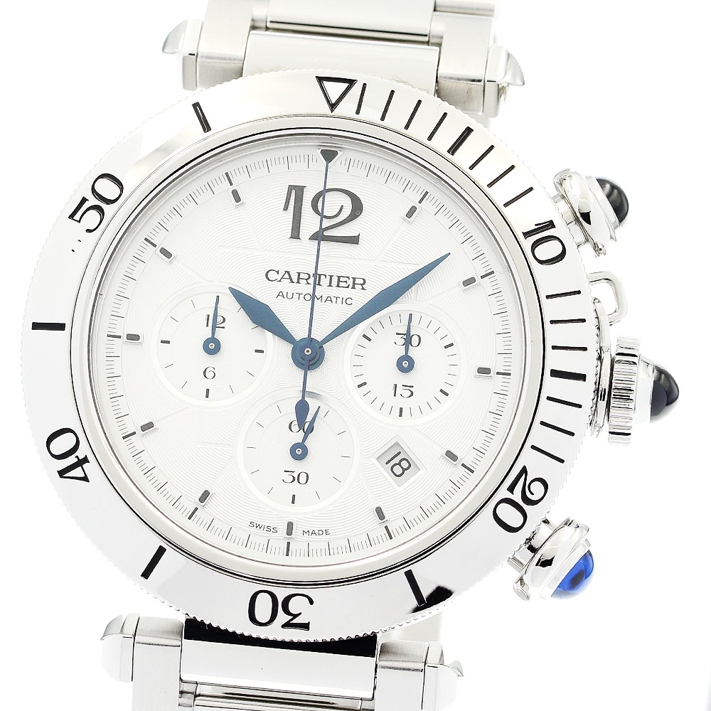 カルティエ CARTIER WSPA0018 パシャ ドゥ カルティエ クロノグラフ 自動巻き メンズ 美品 _882464【中古】
