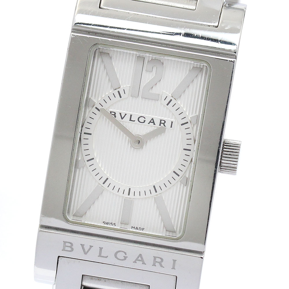 楽天市場】BVLGARI ブルガリ レッタンゴロ RT39S 白文字盤 SS×革