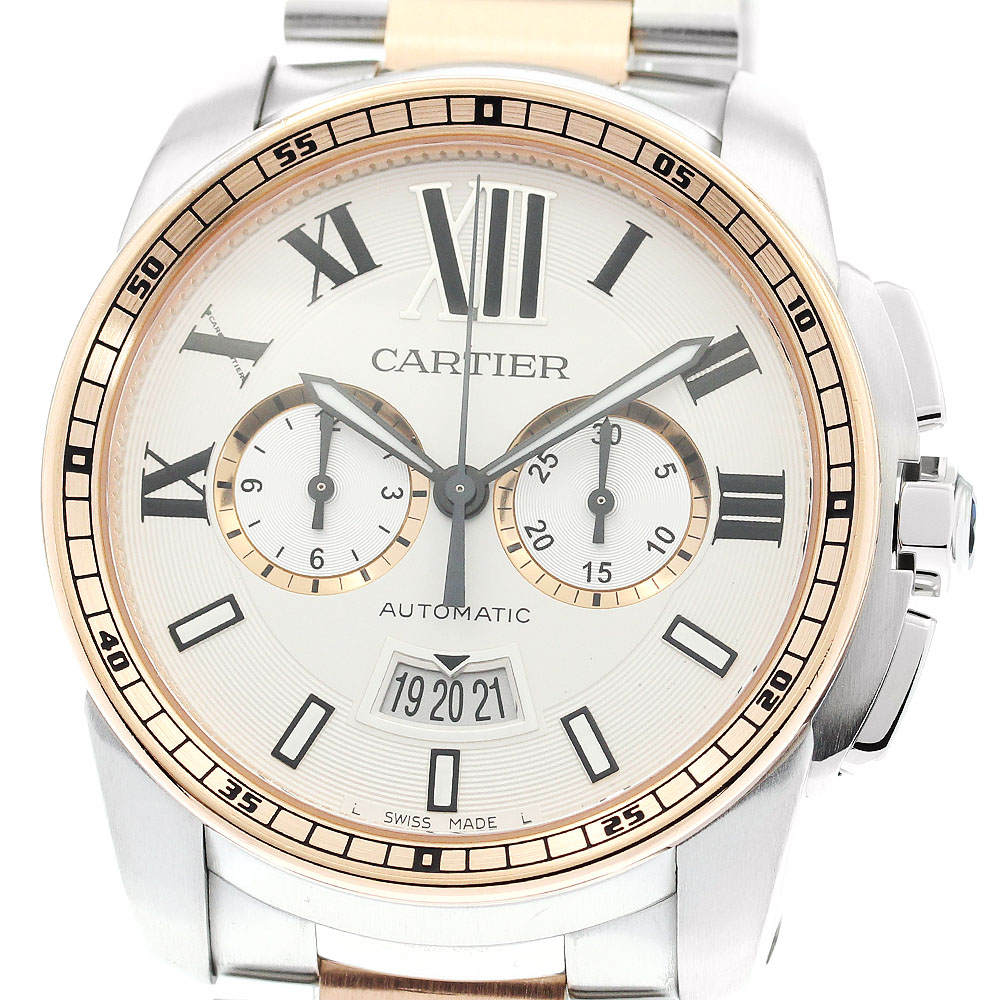 カルティエ CARTIER W7100042 カリブル ドゥ カルティエ デイト クロノグラフ 自動巻き メンズ 良品 保証書付き_872579 楽天市場】カルティエ CARTIER W7100042 カリブル ドゥ カルティエ
