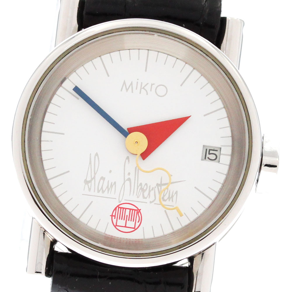 アラン・シルベスタイン Alain Silberstein ミクロ デイト 自動巻き レディース _875508【ev20】【中古】