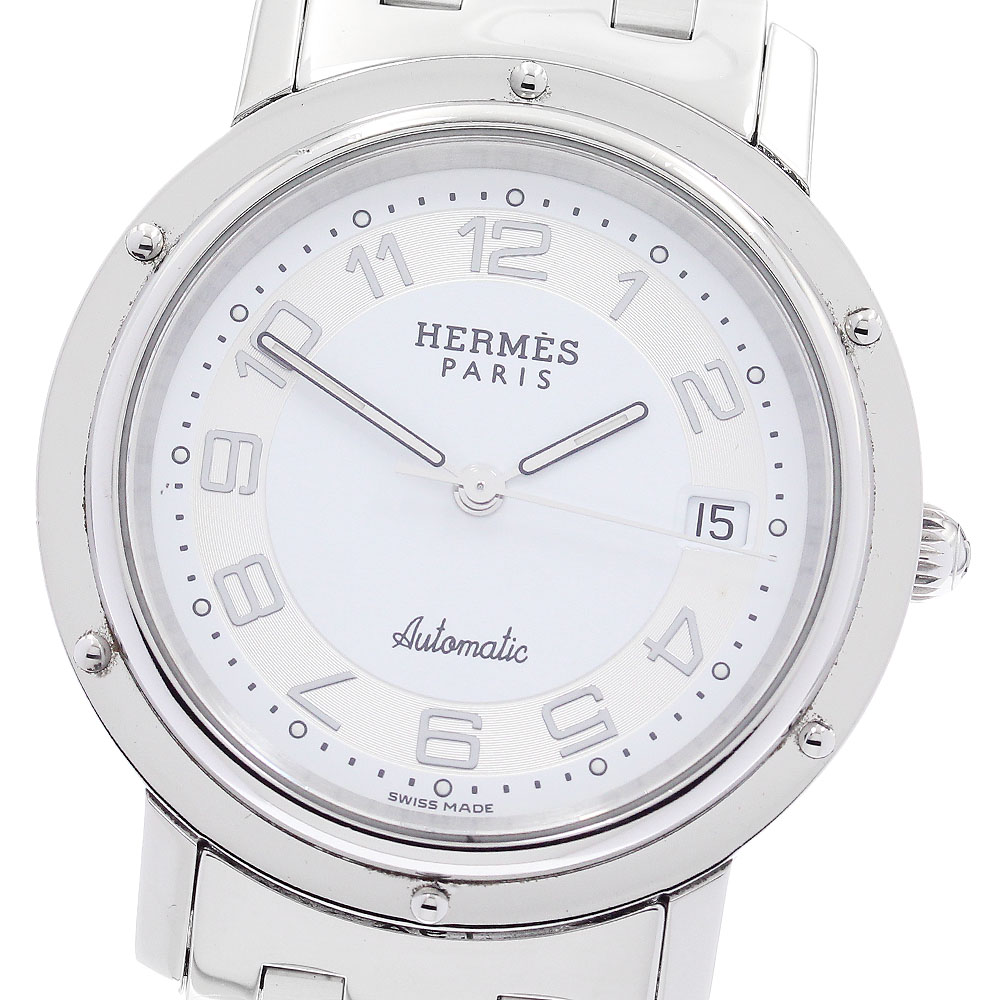 エルメス HERMES クリッパー CL1.810 グレー 自動巻き メンズ HERMES エルメス クリッパー 腕時計 ステンレススチール CL1.810
