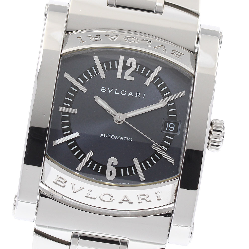 ブルガリ アショーマ AA44S メンズ 自動巻き式 腕時計 箱付き 573 ブルガリ BVLGARI 腕時計 メンズ 自動巻き アショーマ シルバー