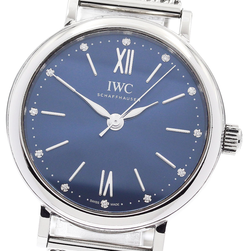 IWC IWC SCHAFFHAUSEN IW357404 ポートフィノ オートマティック 34 12P金剛石 自動小銃一巻き ボーイズ _878090【中古】