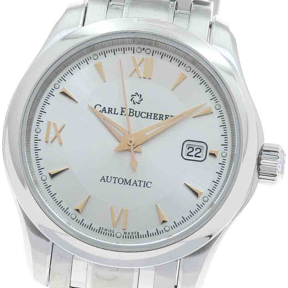 長い巻き毛 F.ブヘラ CARL F.BUCHERER 00.10911.08.15.21 人真似ロ デイト 自動小銃一巻き レディース 美品 御墨付き付き添い人_883783【中古】