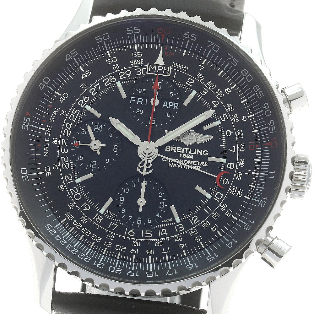 ブライトリング BREITLING A21350 ナビタイマー1884 トリプルカレンダー 世界限定1884本 自動巻き メンズ 良品 箱・保証書付き_884178【中古】