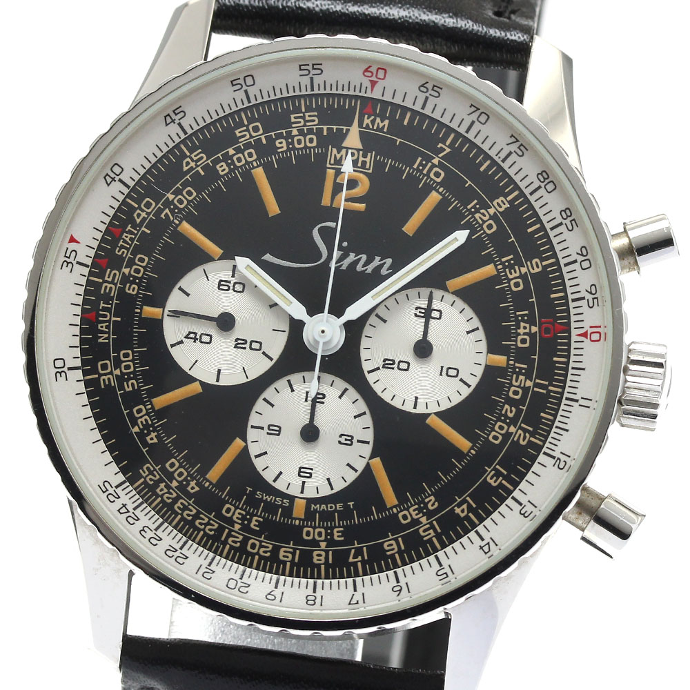 ジン Sinn 903.ST.GL ナビゲーション Cal.1873 クロノグラフ 手巻き メンズ 良品 _888948【中古】