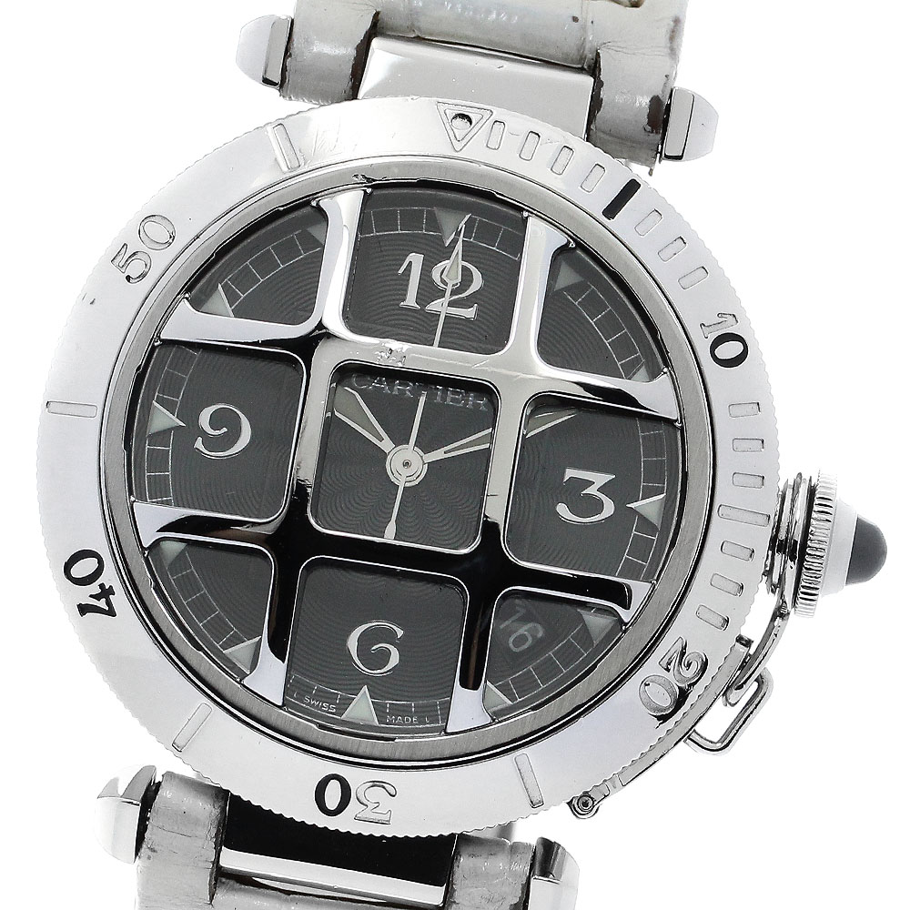 カルティエ CARTIER W3106255 パシャ38 N950 コンベックスグリッド PTベゼル 自動巻き メンズ _874570【中古】|CLOSER