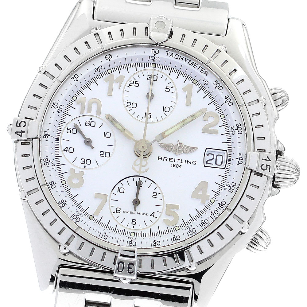 ブライト輪っか BREITLING A13050.1 クロノマット デイト クロノグラフ 自動小銃一巻き メンズ _884190【電子ボルト10】【中古】